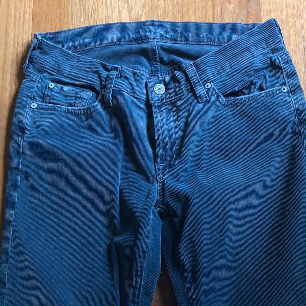 7 For All Mankind light Teal Corduroy Pants